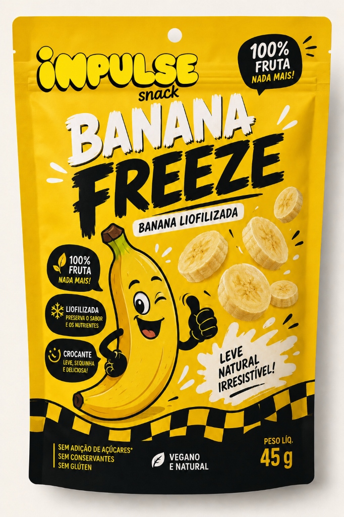 InPulse Snack Banana Freeze Embalagem